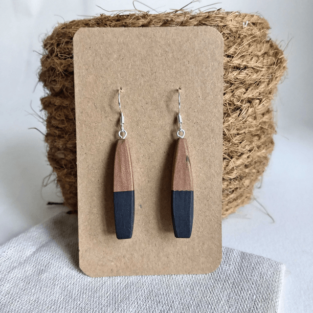 Boucles d'oreilles bicolores
