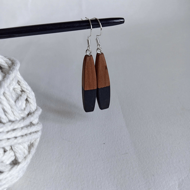 Boucles d'oreilles bicolores