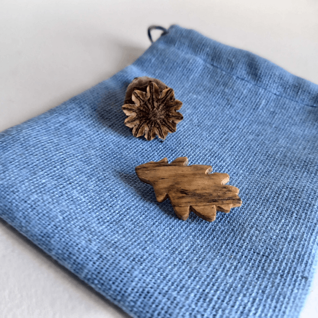 Broche feuille de chêne