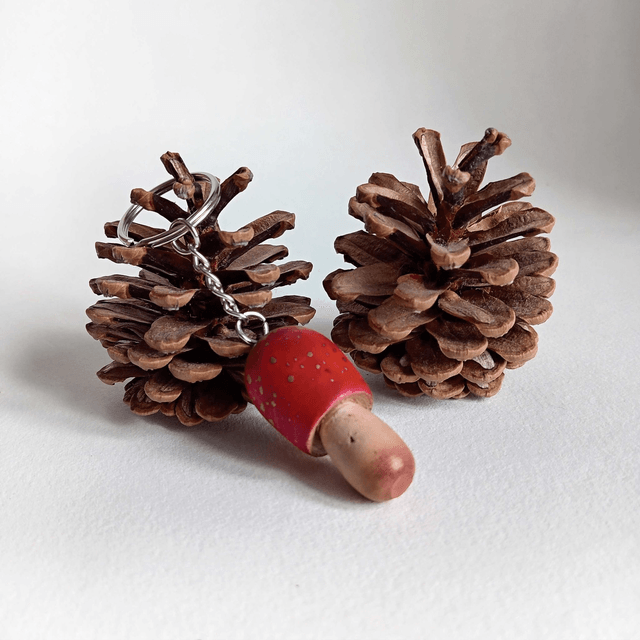 Porte clés champignon amanite dorée
