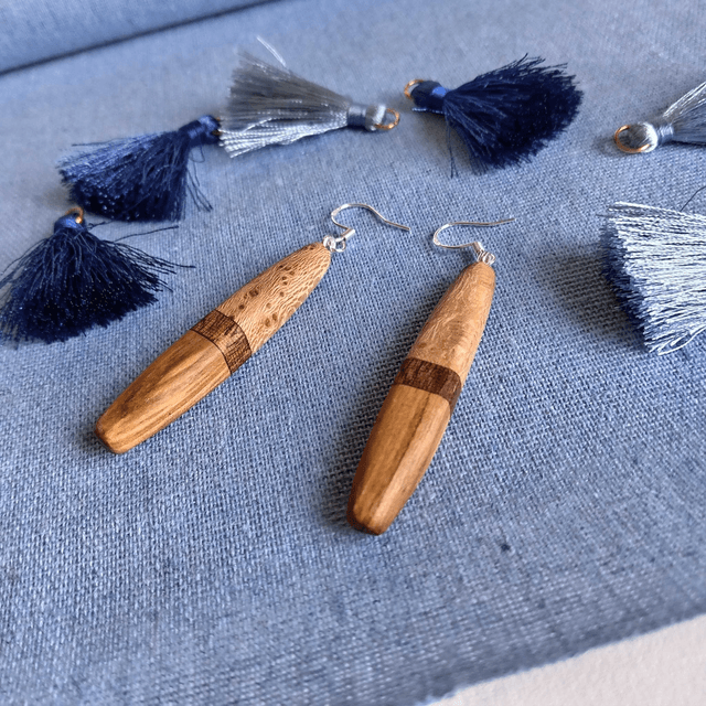 Boucles d'oreilles tricolores
