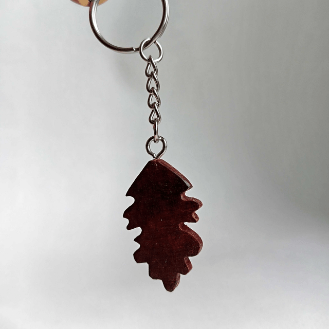 Porte clés feuille de chêne