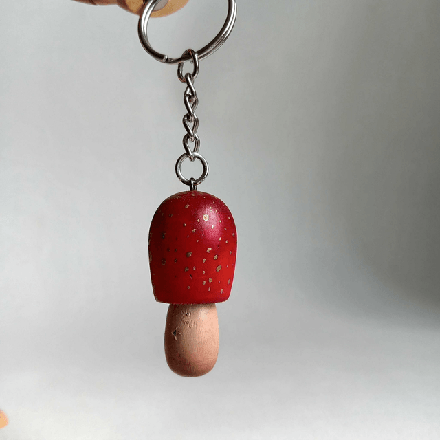 Porte clés champignon amanite dorée