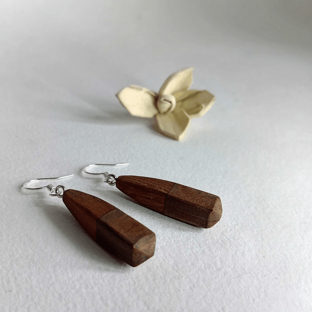 Boucles d'oreilles bicolores
