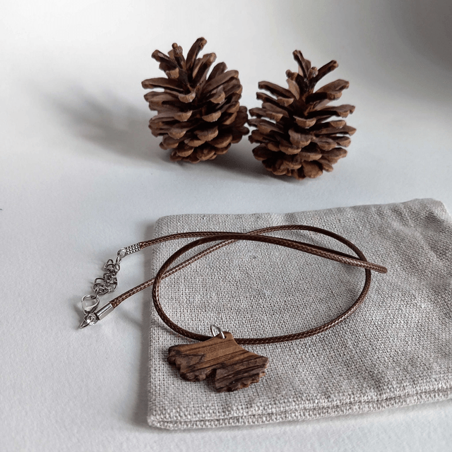 Pendentif feuille de ginkgo